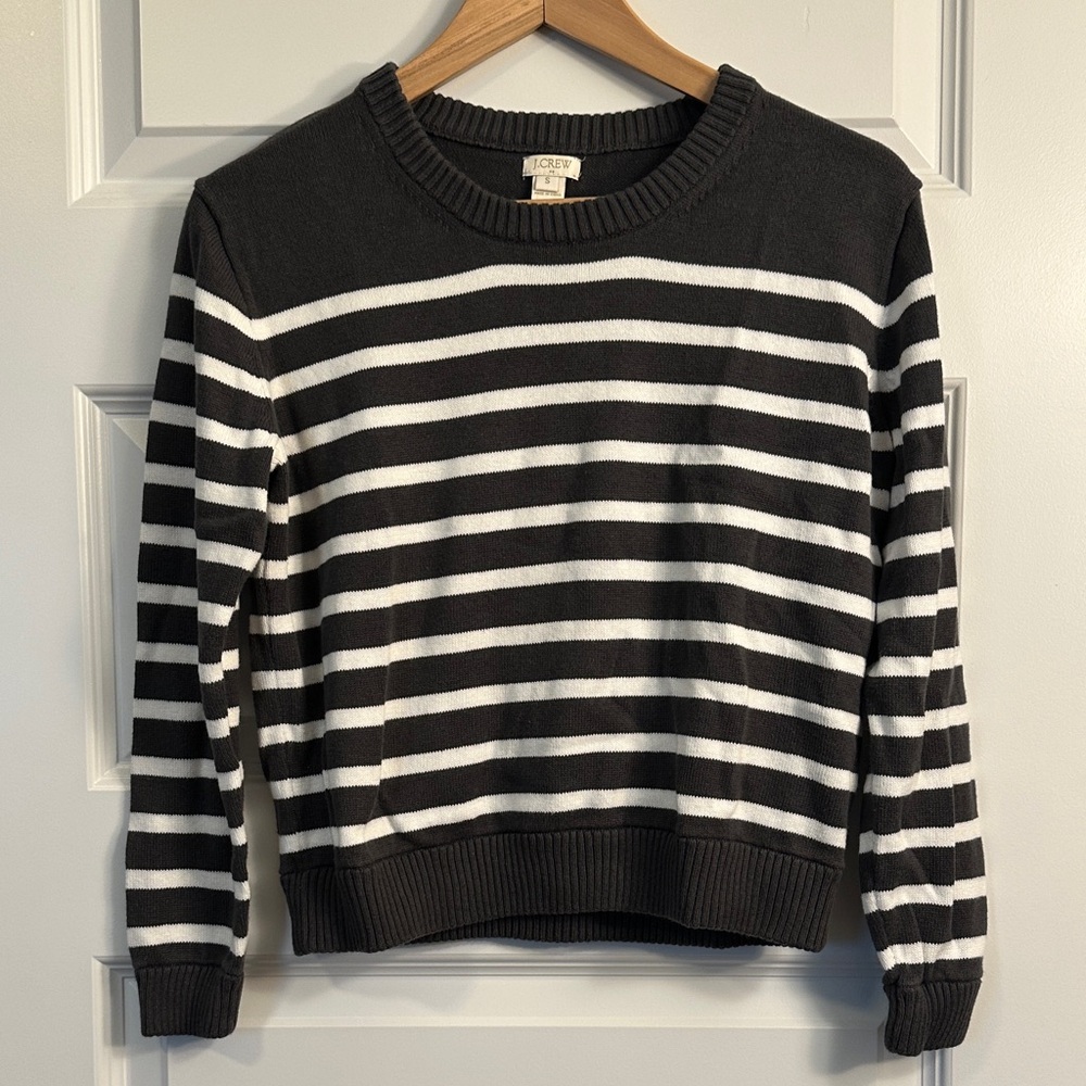 J. Crew Striped Crew Neck Sweater